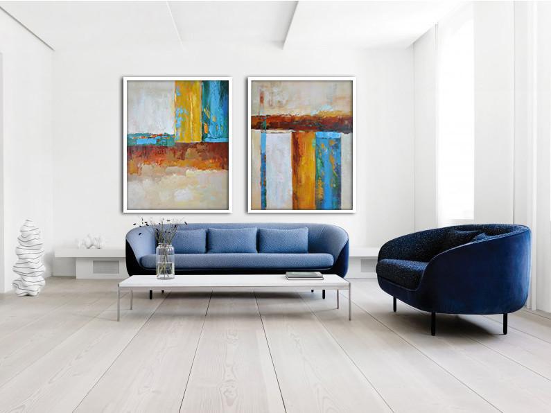 Set of 2 Contemporary Art #S119 - Click Image to Close